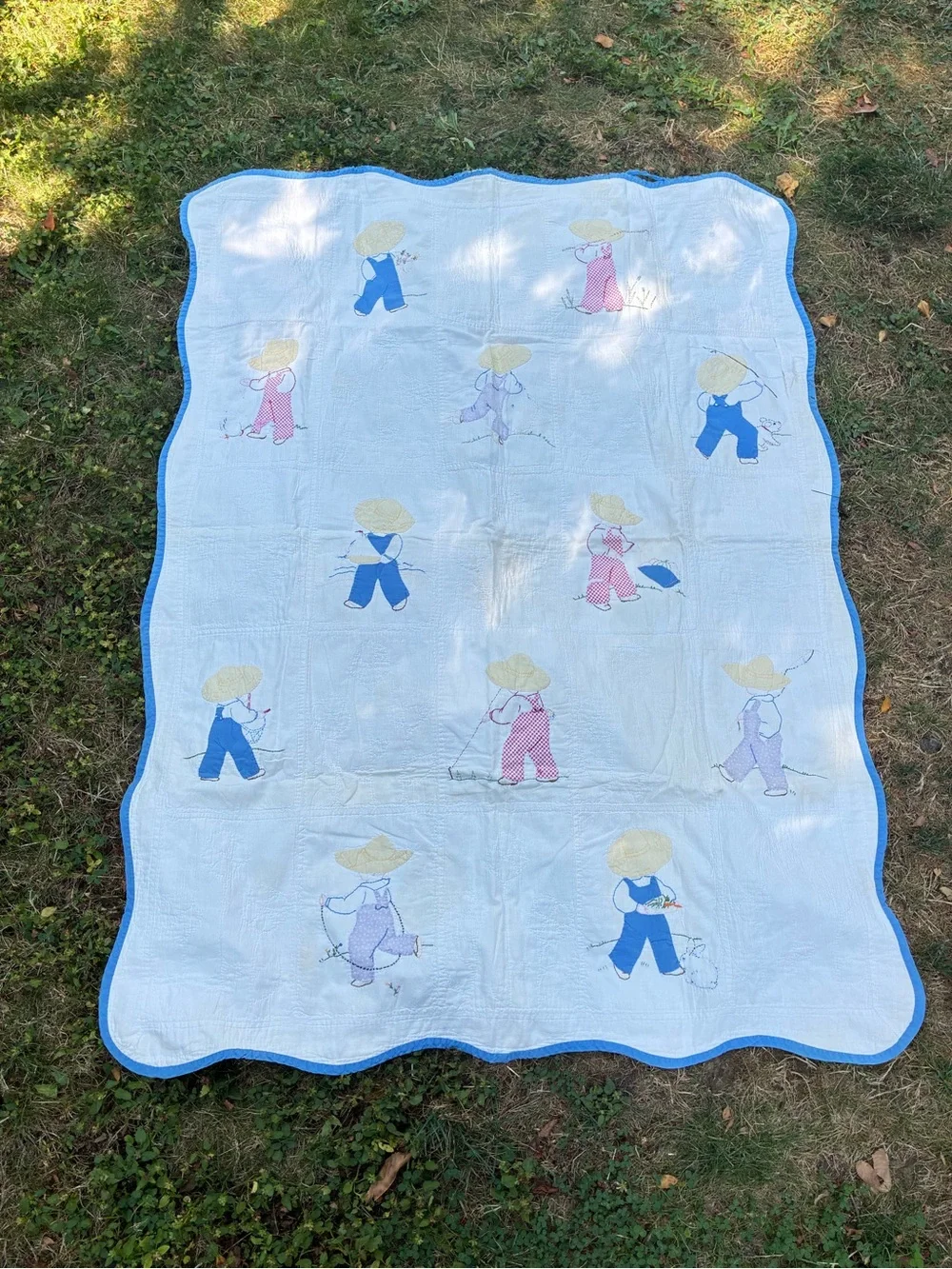 Antique quilt overall Sam